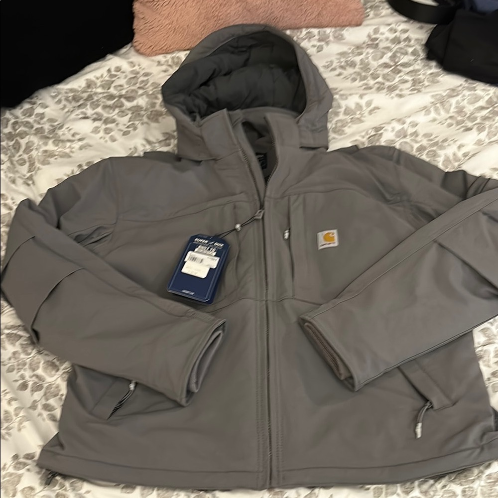 Carhartt Gray Hooded Jacket